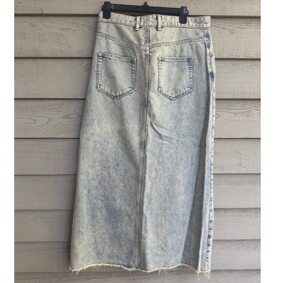 Pilcro Anthropologie Light Wash Denim Midi Skirt | Size 10 - Picture 6 of 9